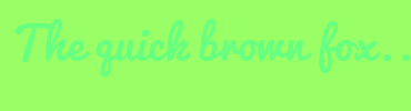 Image with Font Color 66FF80 and Background Color 9AFF66
